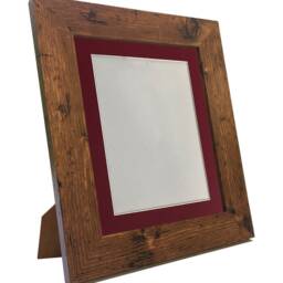 Vintage Wood Photo Frame With Red Mount - thumbnail 2