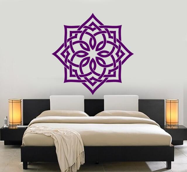 Wall Vinyl Decal Mandala Pattern Symbol Of Universe Cosmos Indian Religious Spiritual Modern Home Decor - #1181Dz - image 1