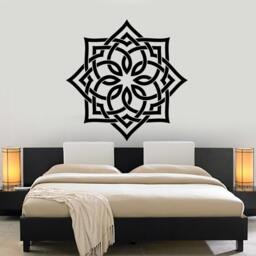Wall Vinyl Decal Mandala Pattern Symbol Of Universe Cosmos Indian Religious Spiritual Modern Home Decor - #1181Dz - thumbnail 2