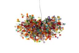 Ceiling Light Fixture With Multicolored Flowers - thumbnail 1