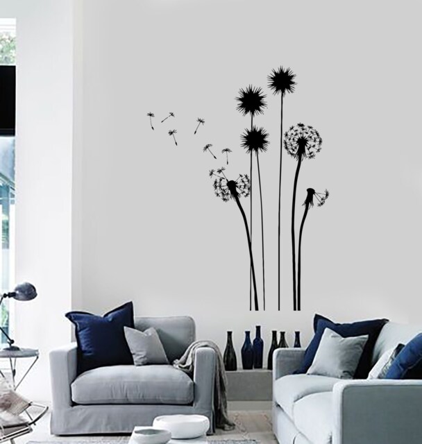 Wall Decal Flower Floral Plant Romantic Vinyl Sticker Art 1424Dz - image 1