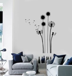 Wall Decal Flower Floral Plant Romantic Vinyl Sticker Art 1424Dz - thumbnail 1