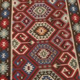 Handmade Afghan Kilim Rug Tribal Geometric Wool Runner, 6.2 X 3.2 Ft - thumbnail 4