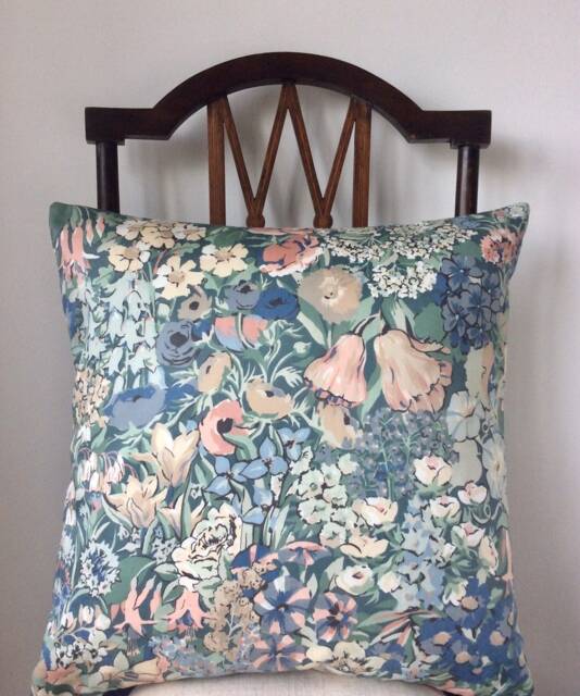 "Liberty Of London Vintage Fabric Cushion ""Cottage Garden" - image 1