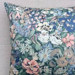"Liberty Of London Vintage Fabric Cushion ""Cottage Garden" - thumbnail 3