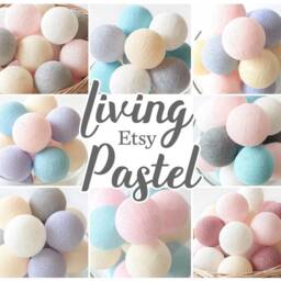 20 Handmade Loose Cotton Balls - No Lighting String Diy Fairy Nursery Night Light Baby Shower Pastel Garland Girl Boy Bedroom Gift - thumbnail 2