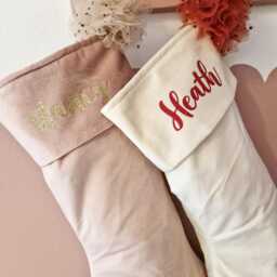 Luxury Personalised Christmas Velvet Santa Stockings, Velvet Stockings, Large Stocking, Stockings - thumbnail 3