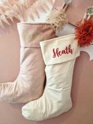Luxury Personalised Christmas Velvet Santa Stockings, Velvet Stockings, Large Stocking, Stockings
