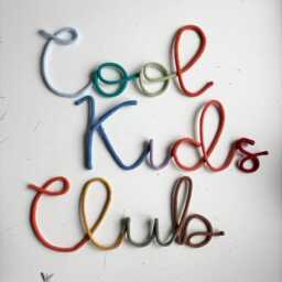 Handmade Cool Kids Club Sign For Kids Room Decor & Nursery Wall Art Colourful Name Playroom - thumbnail 4