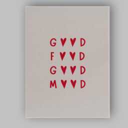 Minimalist Good Food Mood Typography Canvas Wall Art Print Decor Picture Ready To Hang - thumbnail 1