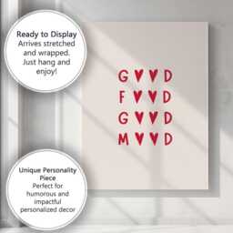Minimalist Good Food Mood Typography Canvas Wall Art Print Decor Picture Ready To Hang - thumbnail 3