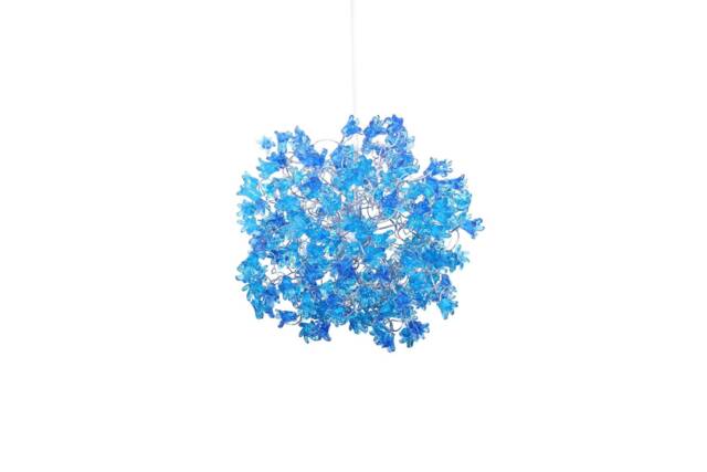 Blue Flowers Hanging Chandeliers For Hall Or Bathroom As A Bedside Light - Unique Pendant Light - image 1