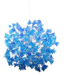 Blue Flowers Hanging Chandeliers For Hall Or Bathroom As A Bedside Light - Unique Pendant Light - thumbnail 2