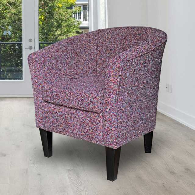 Multicoloured Bubblegum Tub Chair - Colourful Funky Accent Barrel Handmade in Britain - image 1