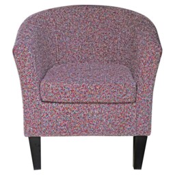 Multicoloured Bubblegum Tub Chair - Colourful Funky Accent Barrel Handmade in Britain - thumbnail 2