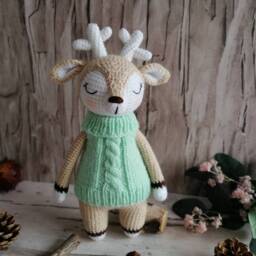 Reindeer Matilda Crocheted Cuddly Toy, Handmade With Love, Beautiful Gift For Birthdays, Baby Showers, Christenings Or Any Other Occasion - thumbnail 4