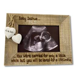 Miscarriage Photo Frame Baby Loss - Personalised Driftwood You Were Carried For Only A Little While But Will Be Loved Lifetime - thumbnail 1