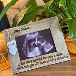 Miscarriage Photo Frame Baby Loss - Personalised Driftwood You Were Carried For Only A Little While But Will Be Loved Lifetime - thumbnail 2