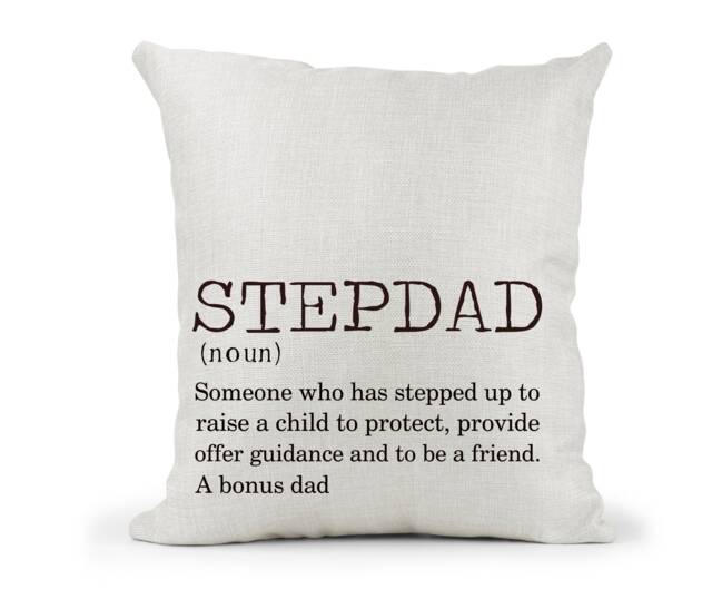 Personalised Step Dad Cushion Gift. Dad Father's Day.. Birthday Keepsake..thank You .. Stepdad.. Bonus - image 1
