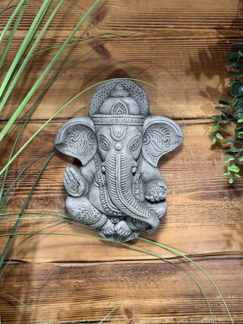 stone Garden Ganesh Ganesha Buddha Wall Plaque Ornament - image 1