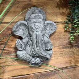 stone Garden Ganesh Ganesha Buddha Wall Plaque Ornament - thumbnail 3