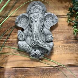 stone Garden Ganesh Ganesha Buddha Wall Plaque Ornament - thumbnail 4