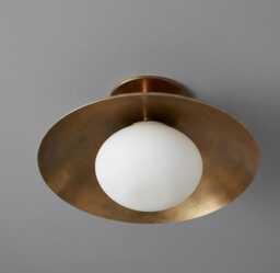 1950Smid Century Modern Raw Brass Flush Mount Ceiling Sputnik Light Home Decor