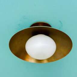 1950Smid Century Modern Raw Brass Flush Mount Ceiling Sputnik Light Home Decor - thumbnail 2