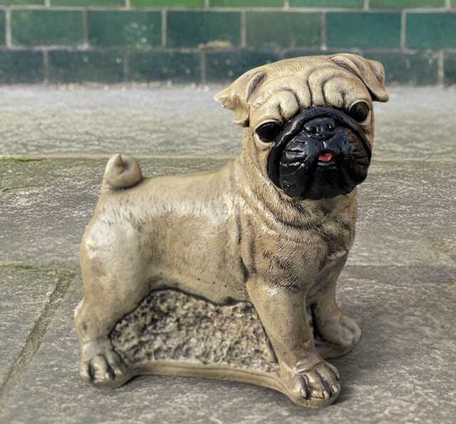 Unique French Bulldog Sculpture Concrete Dog Statue Cement Decoration Stone Pet Ornament Memorial Figurine - image 1