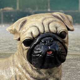 Unique French Bulldog Sculpture Concrete Dog Statue Cement Decoration Stone Pet Ornament Memorial Figurine - thumbnail 3