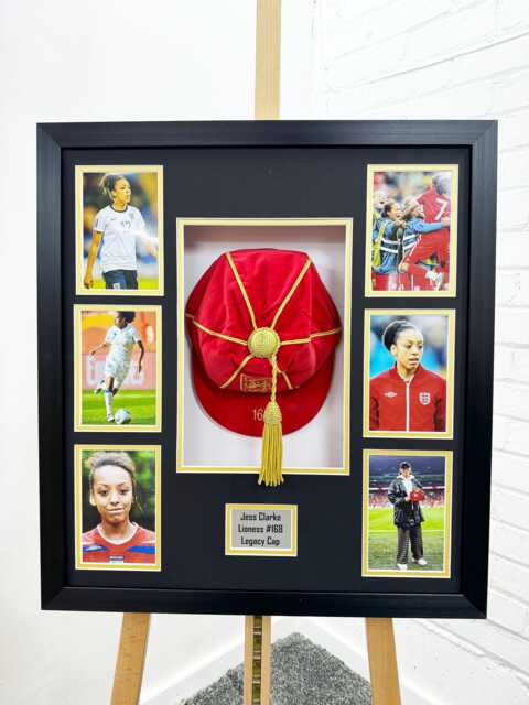 Football Honours Cap Display Case, 3D Memorabilia Box Frame Photo Plaque