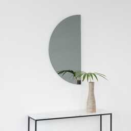 Set Of 2 Luna??? Half-Moon Bronze & Black Tinted Contemporary Frameless Round Mirrors - Large, Xl - thumbnail 3