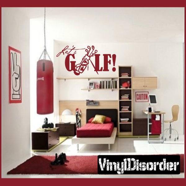 Lets Golf - Vinyl Wall Decal Quotes Sticker Go003Letsvet - image 1