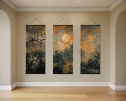 Dark Chinoiserie Tapestry - Wall Hanging Unique Art