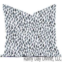 Pillow Cover Throw Accent - Spa Blue Green Mist Sage Modern Lattice Ikat 16x16, 18x18 - thumbnail 3