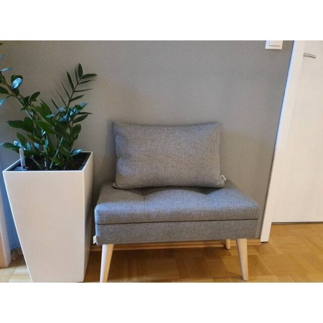 Lovare Bench With Storage Space 60 cm Rossi Furniture + Cushion - image 1