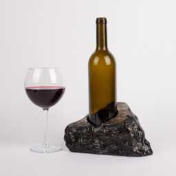 Handmade Alexandrette Marble Wine Bottle Holder - thumbnail 1
