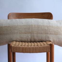 Handwoven Lumbar Pillow Cover Vintage Karen Textile, Boho Farmhouse - thumbnail 2