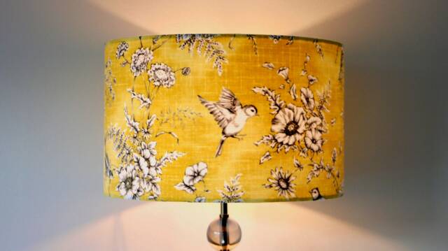 Yellow Lampshade 20cm 25cm 30cm 35cm 40cm Drum Lamp Shade - Handmade Home Decor Ceiling Table Mustard - image 1