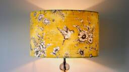 Yellow Lampshade 20cm 25cm 30cm 35cm 40cm Drum Lamp Shade - Handmade Home Decor Ceiling Table Mustard - thumbnail 1