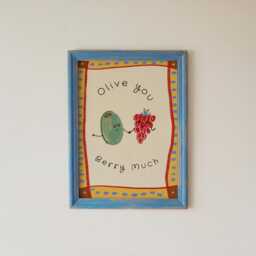 Olive You Berry Much Bright Retro Kids Room Poster - Gender Neutral - thumbnail 3