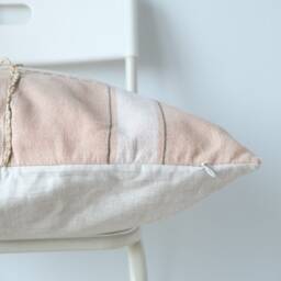 "Handwoven Hemp Pillow Cover Vintage Karen Tribal Design - 20"" X 20" - thumbnail 3