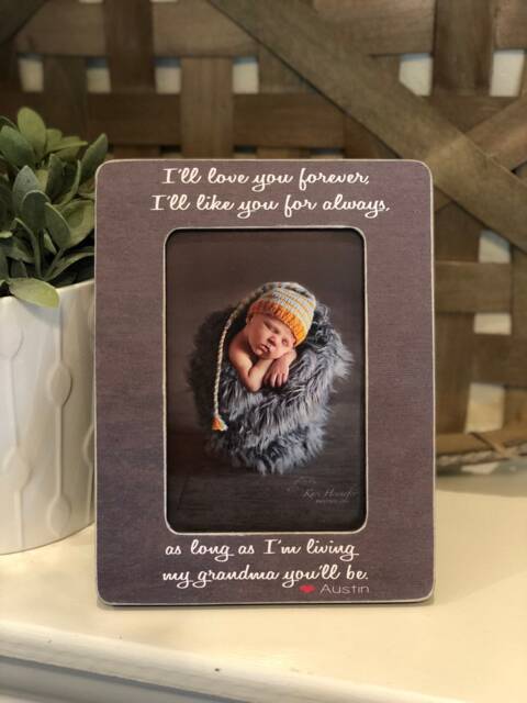 Personalized Grandma Picture Frame I'll Love You Forever, 4x6 - image 1