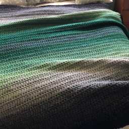 Reserved Custom Made Crochet Blanket, Knitted Throw Rustic Decor, Thick Knit Queen Size Bedding, Dark Brown Blanket - thumbnail 4