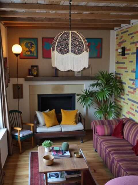 Handmade Paisley Print Fabric Dome Lampshade With Cream Fringe, Bespoke Made For Table & Floor Standard Lamp Shades, Ceiling Lights - image 1