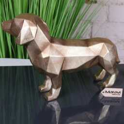 Janira Gold Geometric Sausage Dog Dachshund Ornament - thumbnail 2