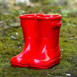 Stone Red Boots Sculpture Concrete Figurine Outdoor Flower Pot Ornament Handmade Planter Decoration Farmhouse Statue Boots Lover Gift - thumbnail 2