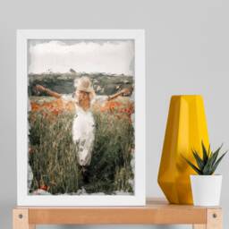 Personalized Pencil Sketch Portrait Custom Photo Art Print - thumbnail 2