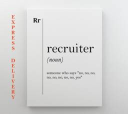 Recruiter Definition Canvas Art Gift Hr Office Decor Coworker Human Resources New Job Wall Recruiting Poster - thumbnail 1