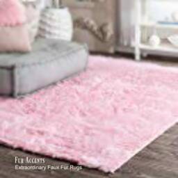 Plush Faux Sheepskin Rug - Shaggy White Fur Area Rug, Usa Made - thumbnail 1